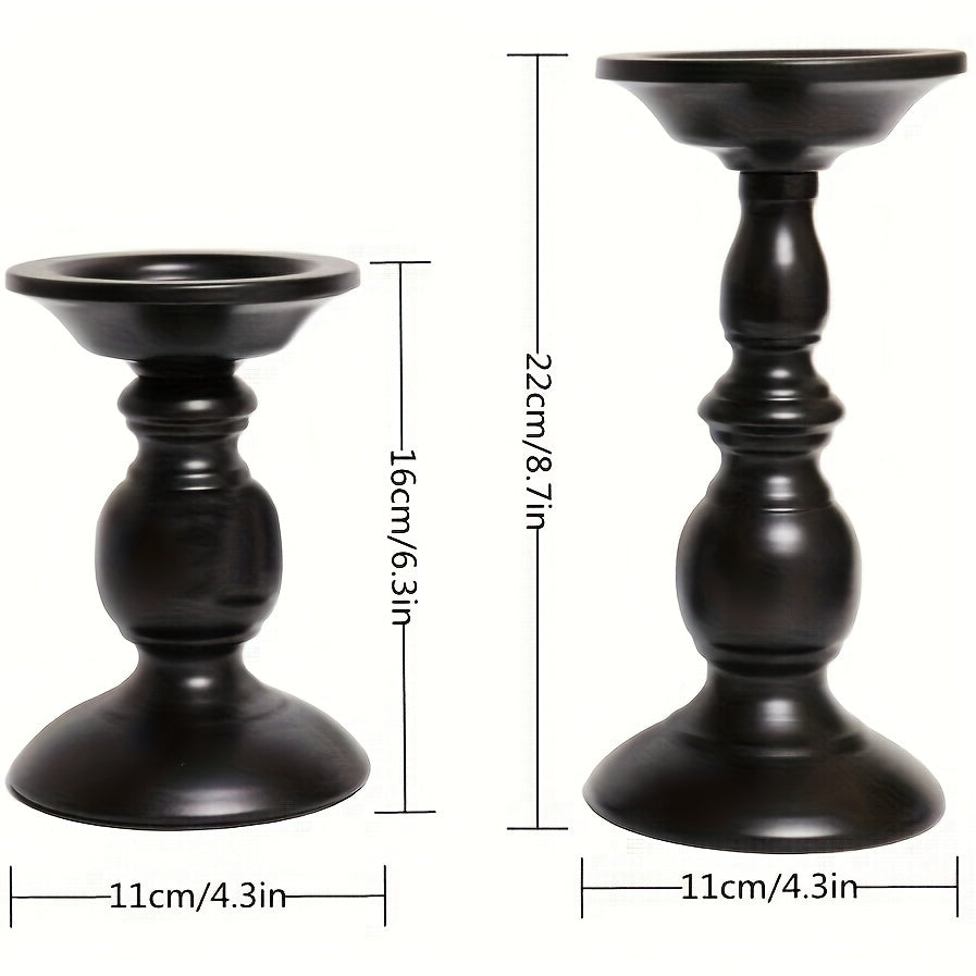 Metal Columnar Candlestick Retro Autumn Candlestick