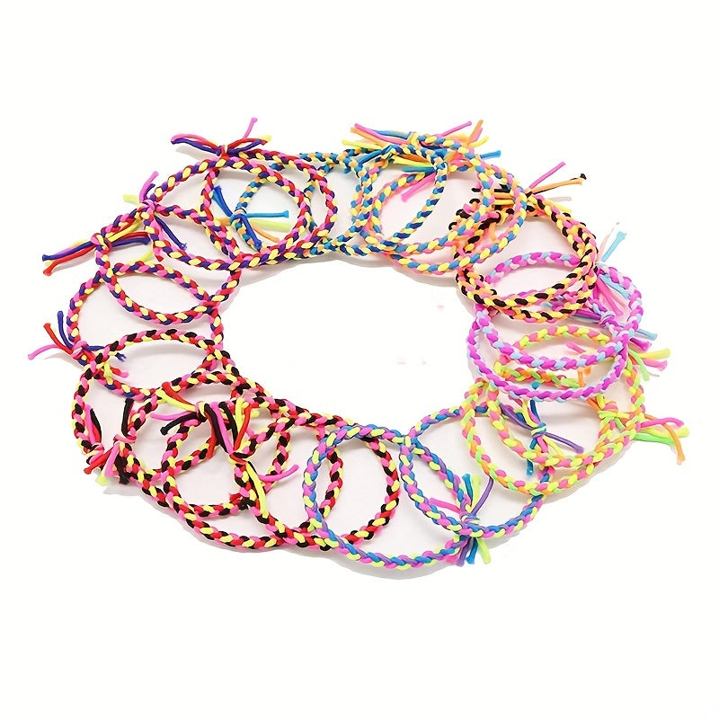 100pcs Pride Month Colorful Hair Tie Braided Hair Rope Y2K Hair Accessories