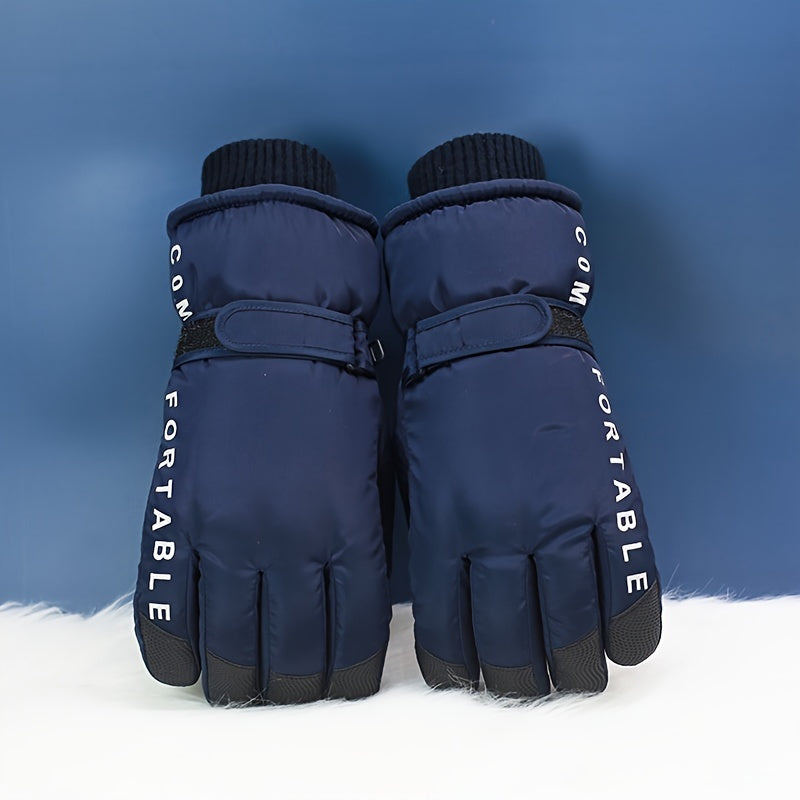 Men's Winter Touch Screen Ski Gloves Thick Warm Windproof & Waterproof