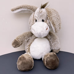 Grey Donkey Plush Stuffed Animal Soft Hugging Donkey Doll