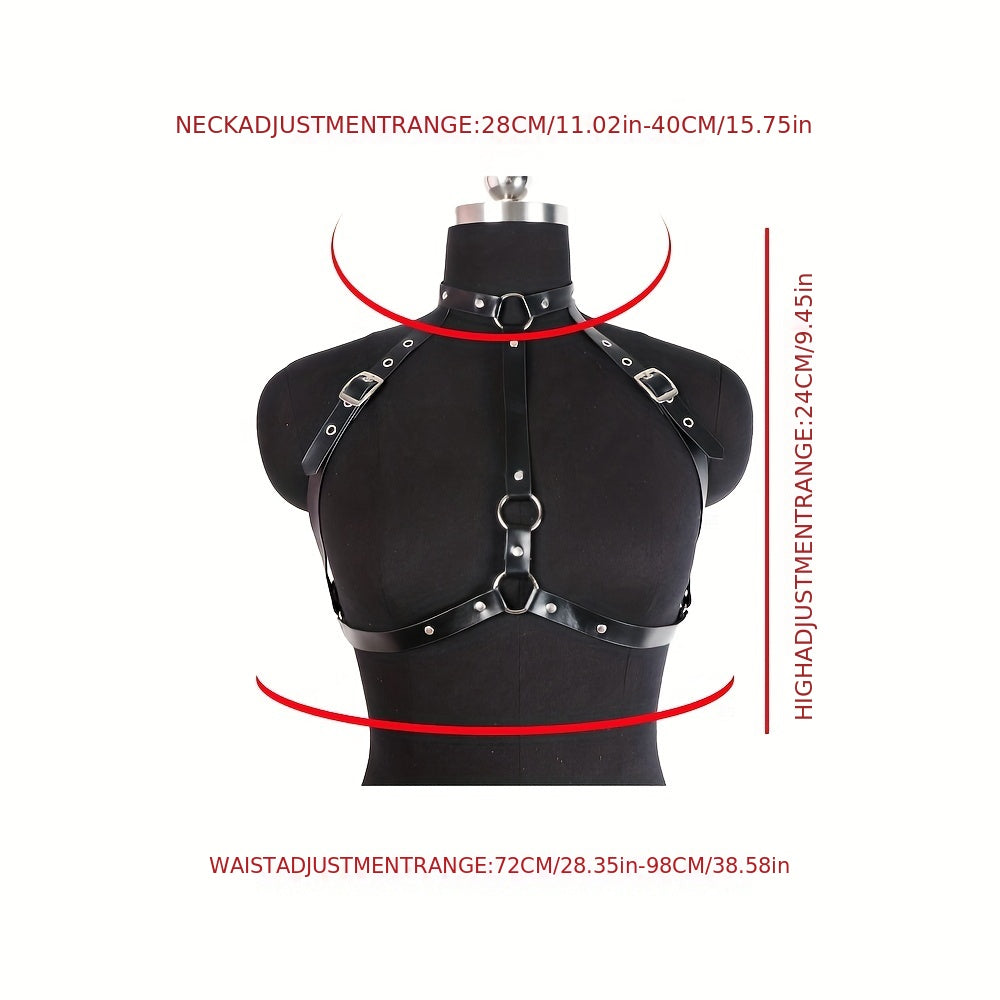 Gothic Hollow Out Harness Belt Rivet Caged Bra Chest Harness
