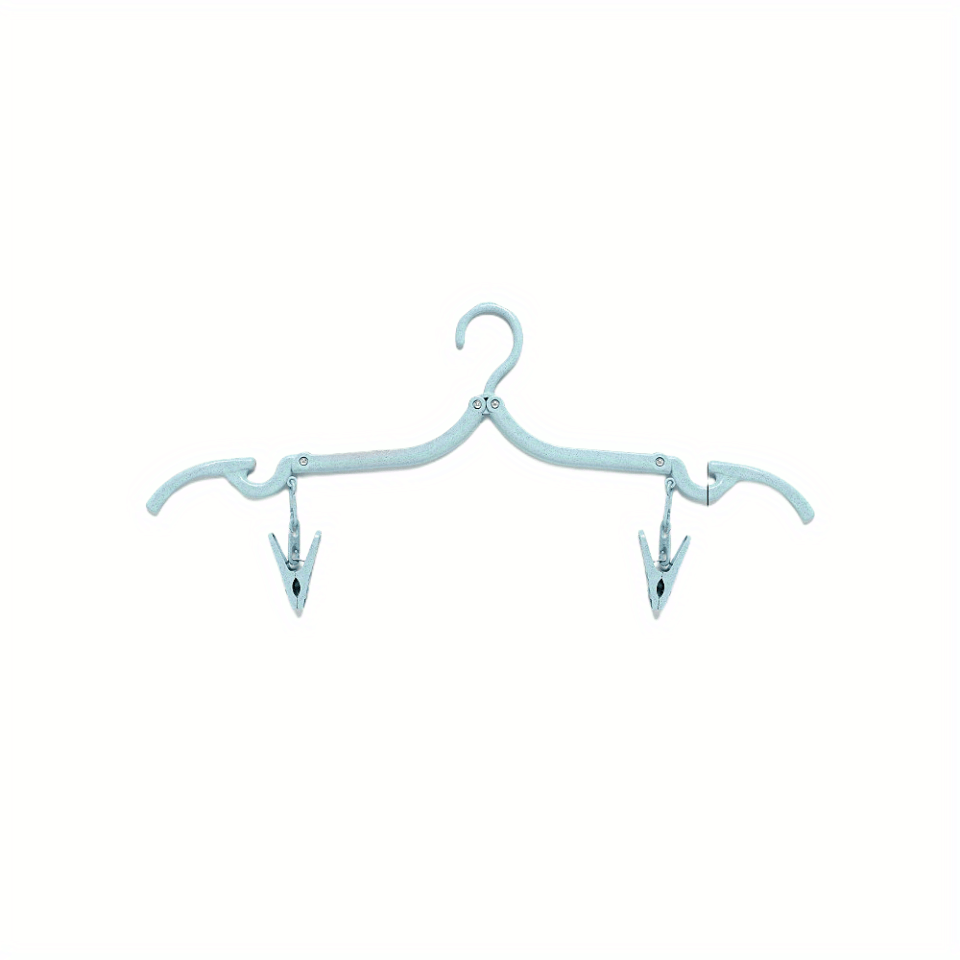Foldable Coat Hanger Clothes Hanger With Clips For Travel