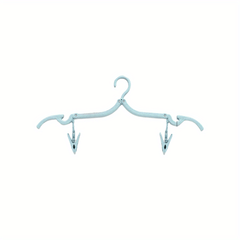 Foldable Coat Hanger Clothes Hanger With Clips For Travel