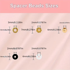 4000pcs Friendship Necklace Bracelet Making Kit Polymer Clay Beads Golden Beads
