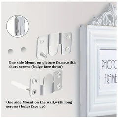 Flush Mount Bracket Set Stainless Steel for Mirror Photo Shelf Cabinet