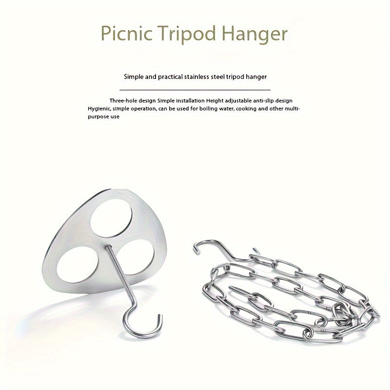 Portable Stainless Steel Tripod for Cooking Camping
