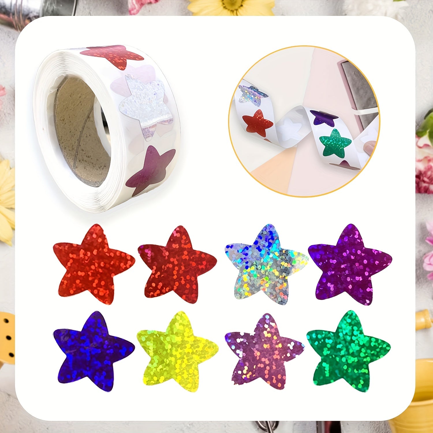 500pcs 2 Roll Star Sticker Reward Chart Self Adhesive Label