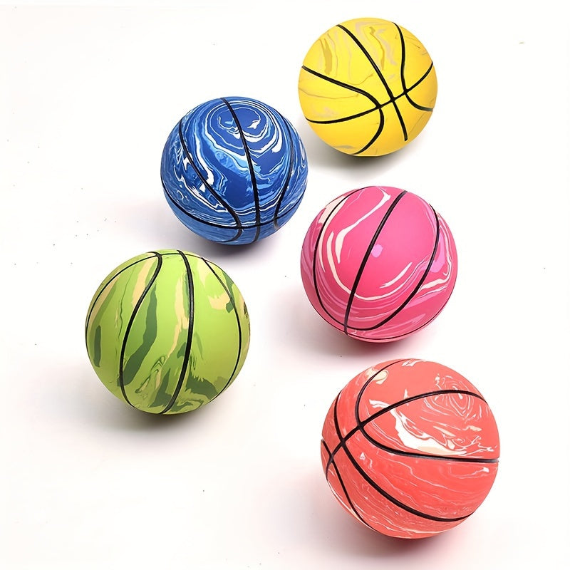 2pcs Camouflage Rubber Elastic Balls Small Basketball Outdoor Sports Toys
