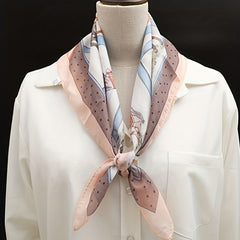 Chain Print Chiffon Neckerchief Scarf Bandana Head Wrap Hair Accessory