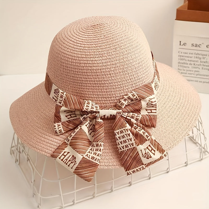 Wide Brim UV Protection Straw Sun Hat for Women