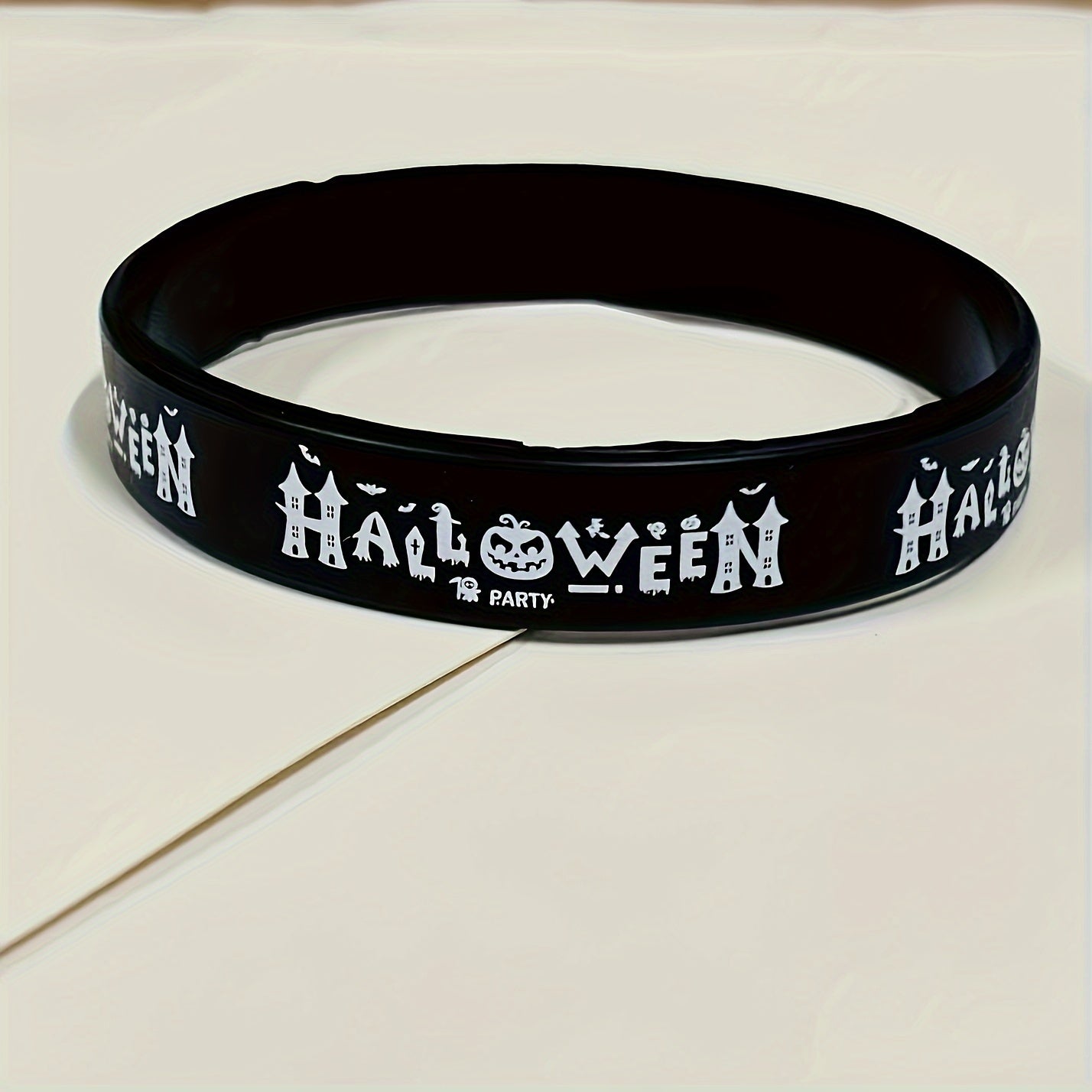 1 Pc Halloween Stretch Silicone Wristband Rubber Bracelet For Halloween Gift