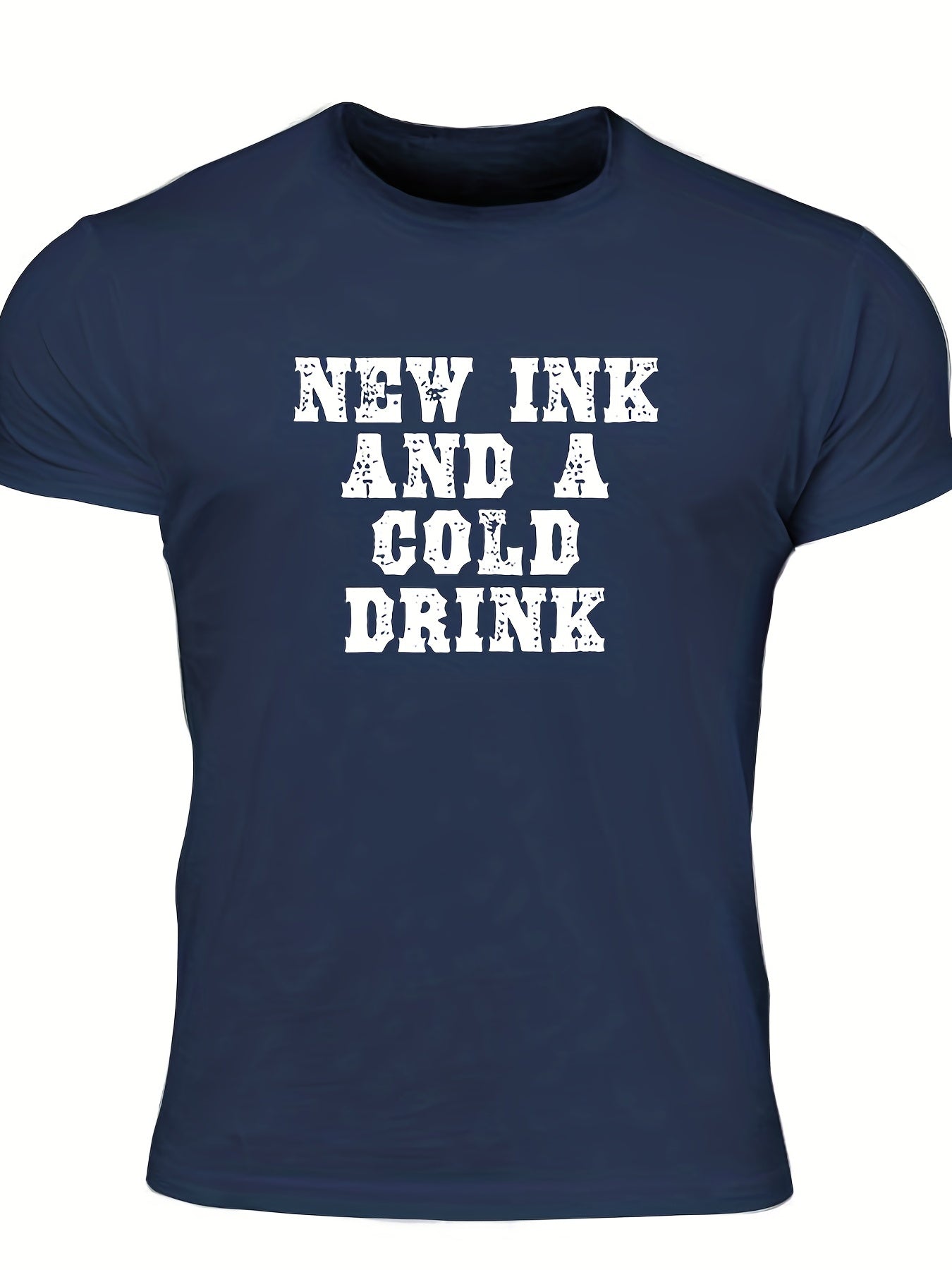 Men's Letter Print T Shirt for Summer Outdoor Activities