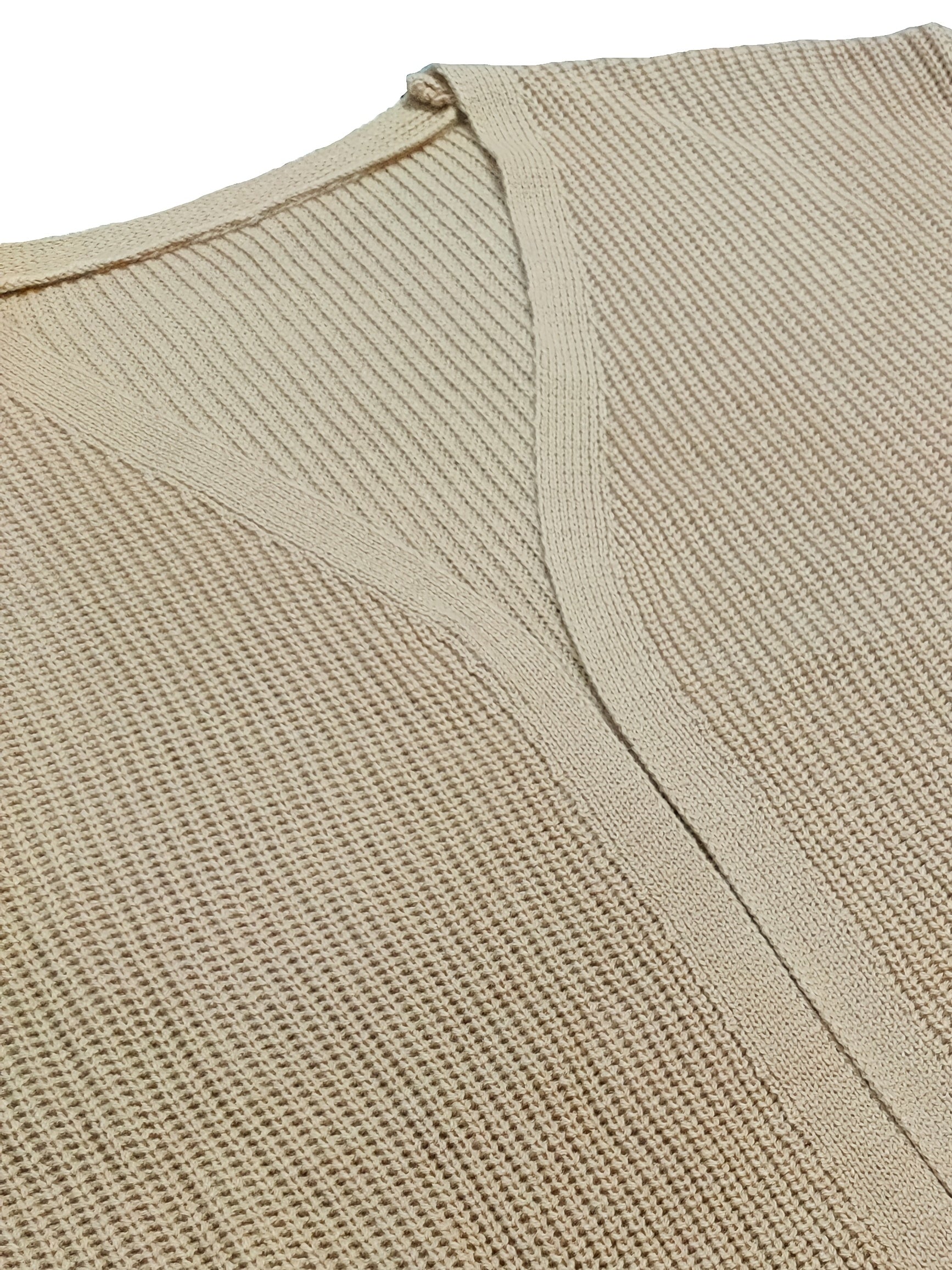  Women's Solid Lantern Sleeve Cardigan
