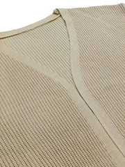  Women's Solid Lantern Sleeve Cardigan
