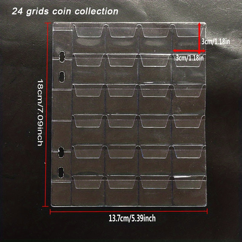 10 Coin Collecting Pages, 3 Sizes, 12/20/24 Grids