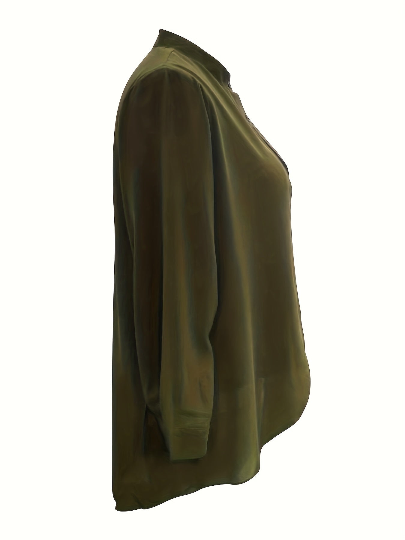  Lantern Sleeve Button Up Blouse