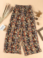  Random Print High Rise Wide Leg Pant