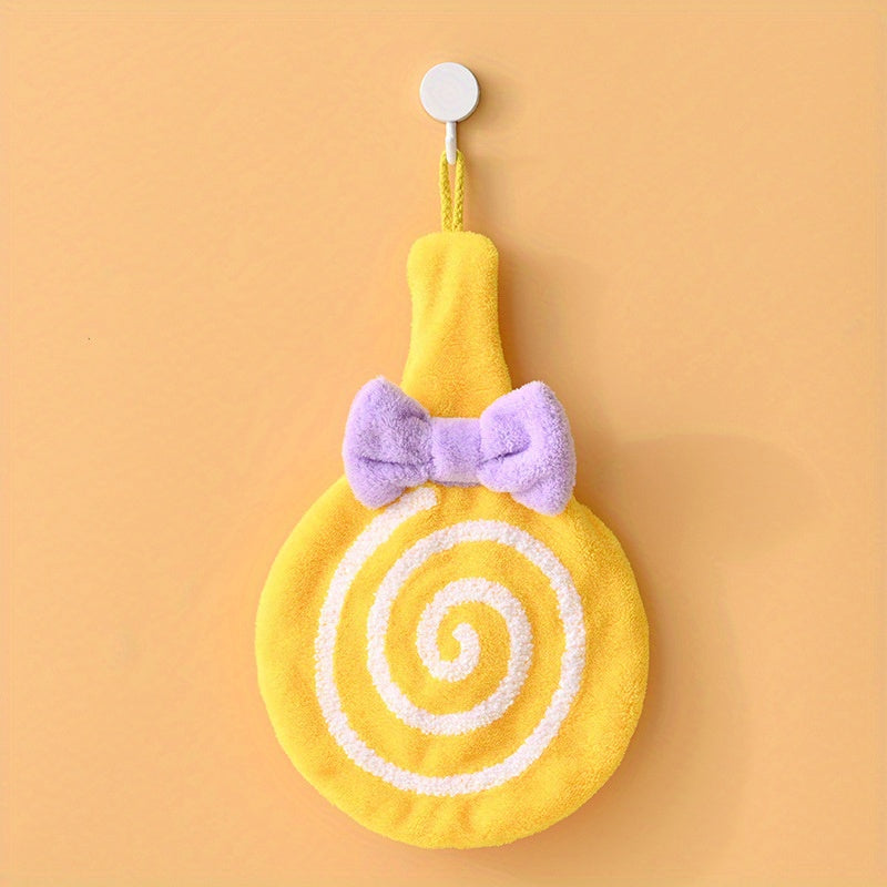 Lollipop Hanging Towel Coral Fleece Quick-drying Towel