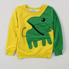 Boys Elephant Graphic Crew Neck Sweatshirt Pullover