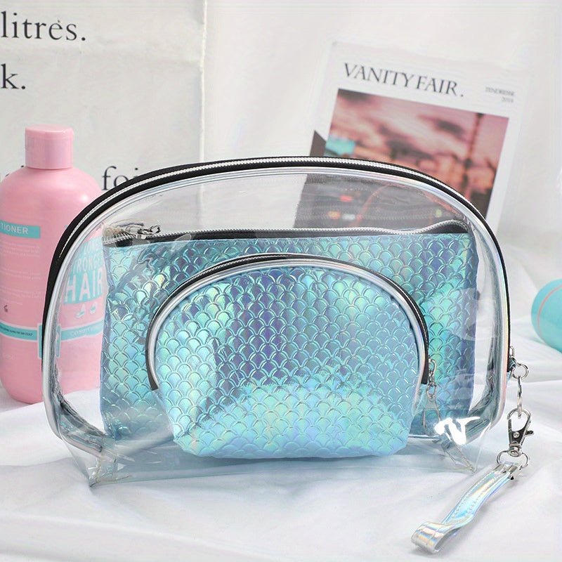 Women's Travel Cosmetic Bag Zipper Handbag Storage Pouch for Business Trip