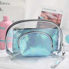 Women's Travel Cosmetic Bag Zipper Handbag Storage Pouch for Business Trip