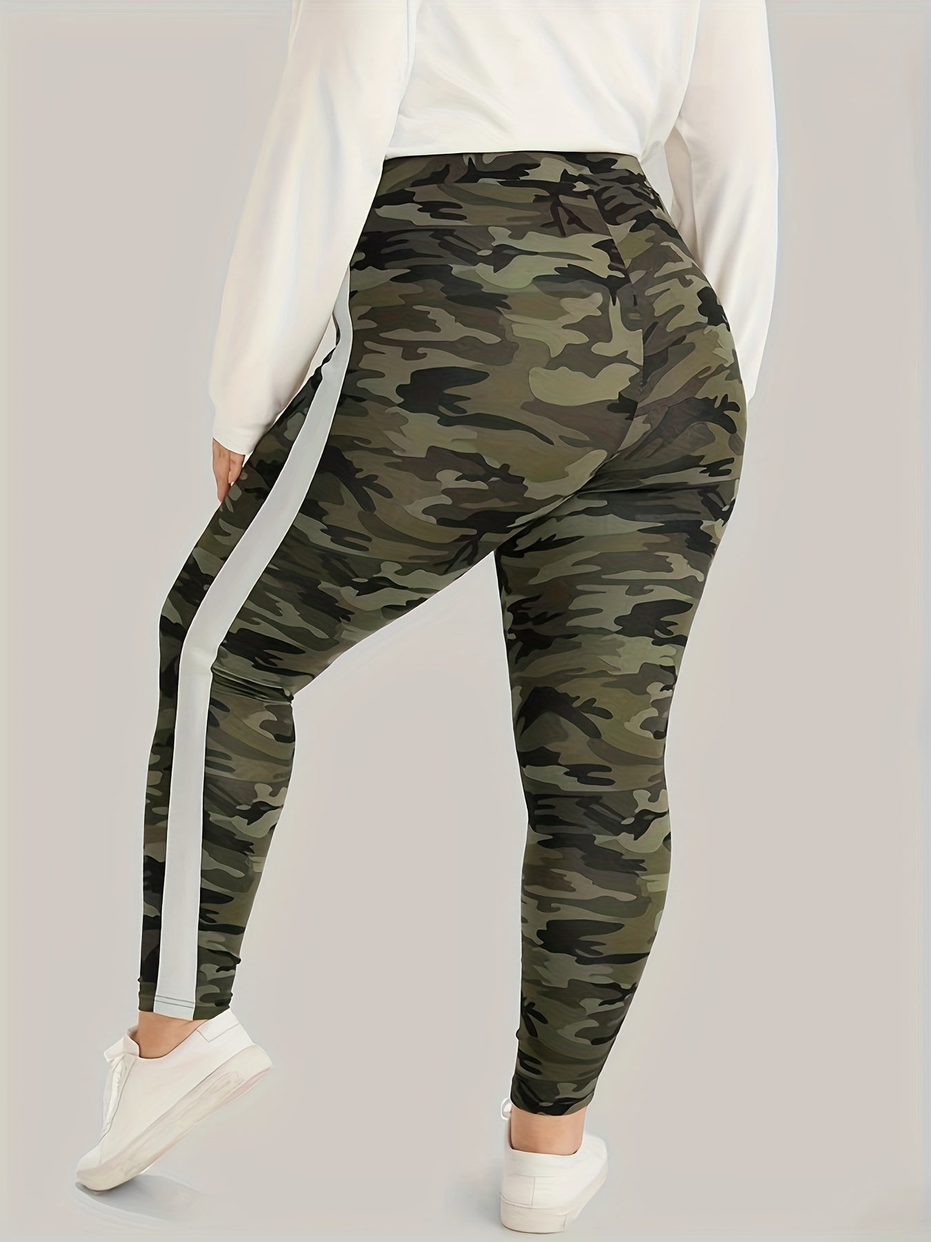 Women's Plus Camo High Rise Skinny Trousers