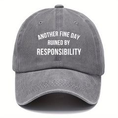 Letter Printed Washed Cotton Baseball Cap Sun Protection Hat