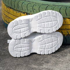 Solid Breathable Heighten Chunky Sneakers Casual Wear Resistance Running Shoes