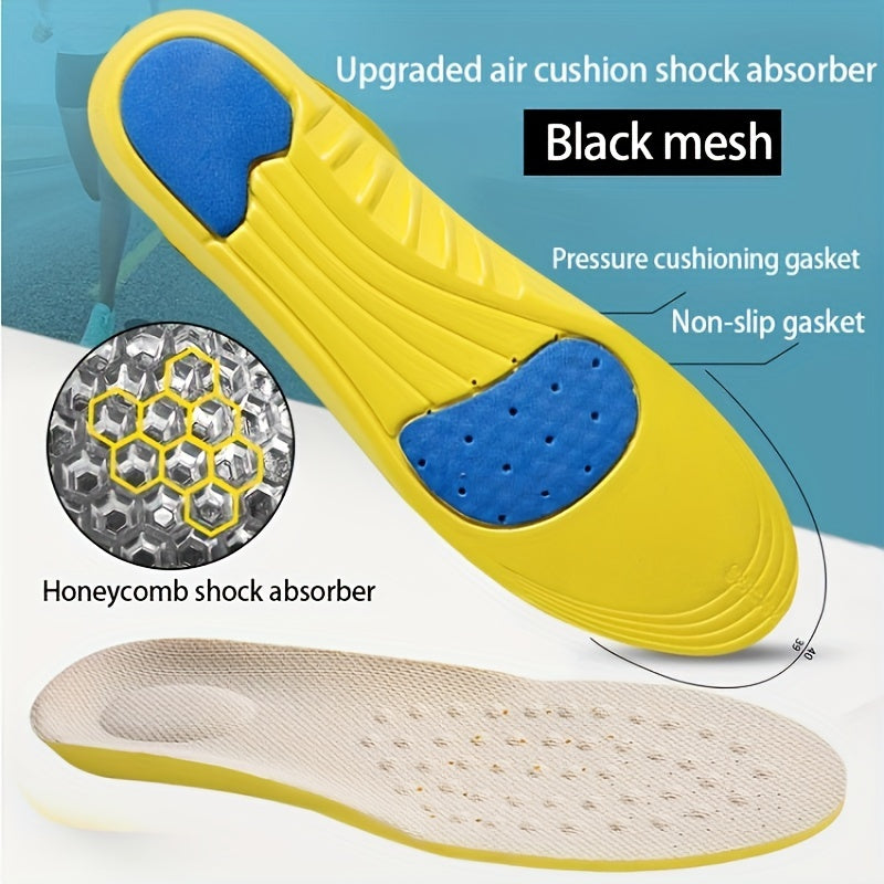 Memory Foam Sport Insoles Men Women Shoe Inserts Pad Soft Breathable Gel Cushion