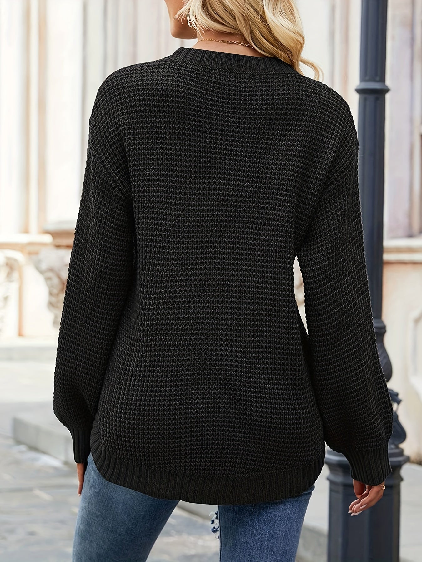 Long Sleeve Crew Neck Casual Sweater