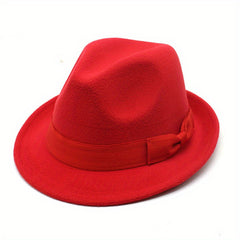 Men's Retro Felt Small Top Hat Jazz Hat For Dancing Meeting