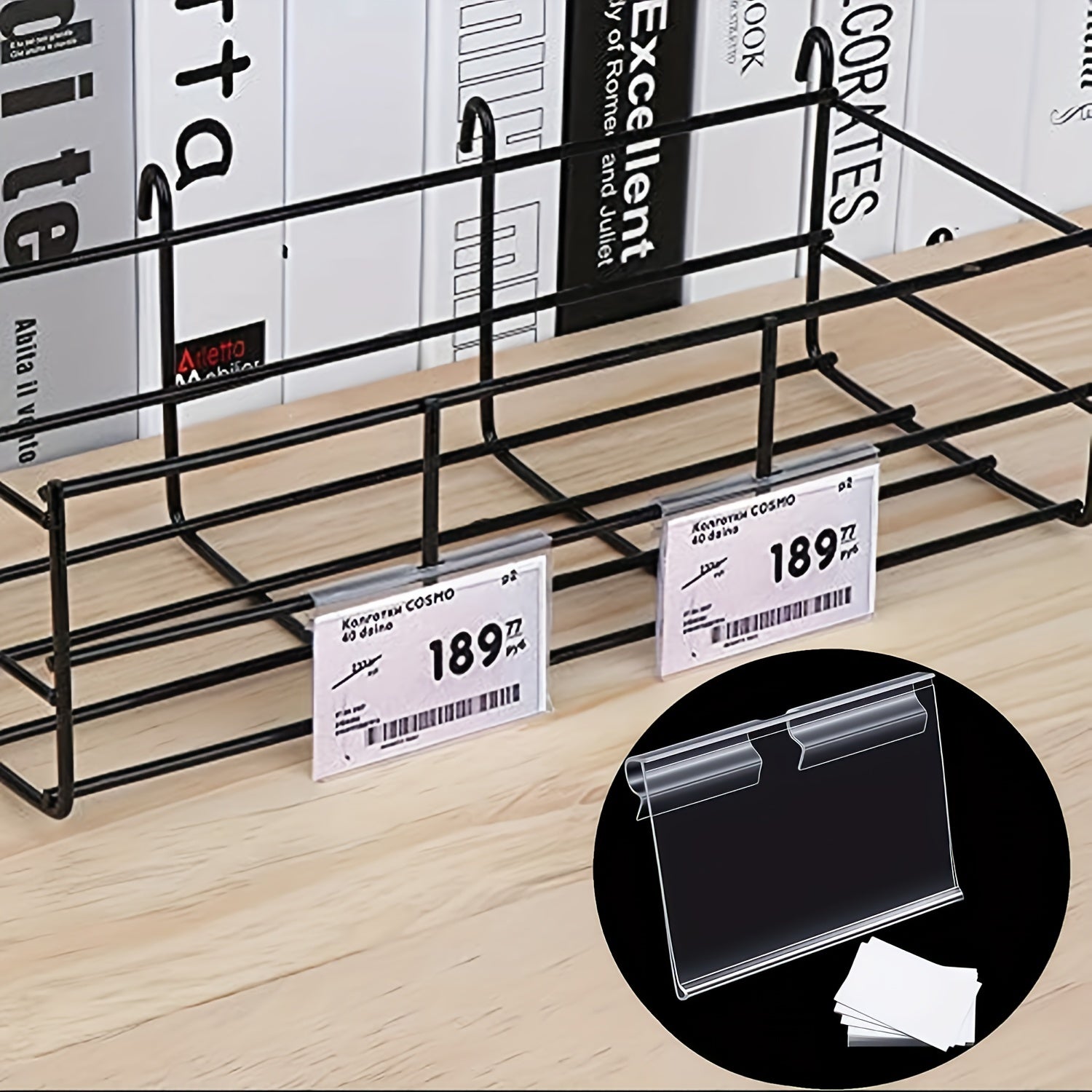 50pcs Plastic Label Clip Basket Labels Holder 50pcs Label Insert Incl