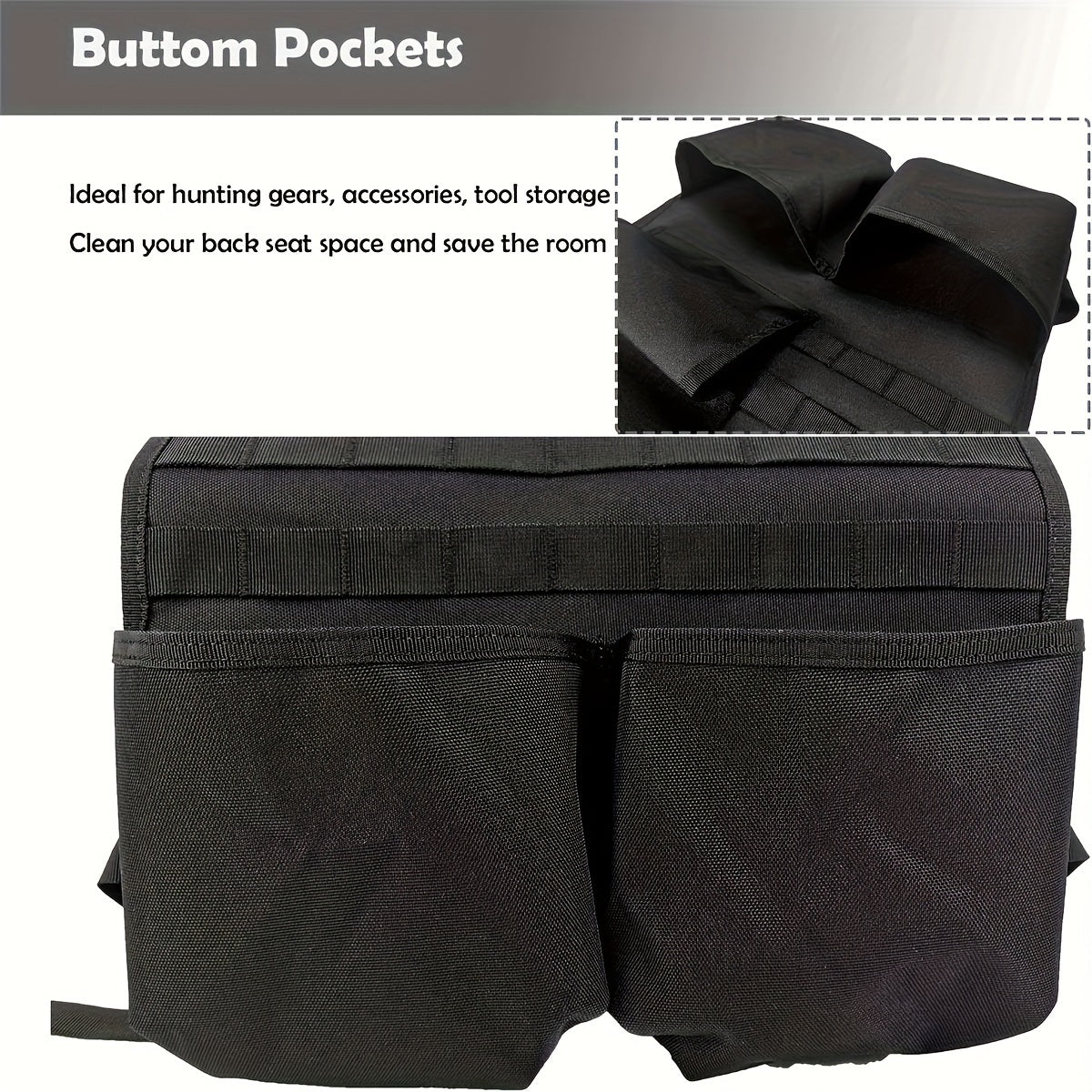 Car Seat Back Organizer with Multiple Pockets for Truck SUV MPV Van