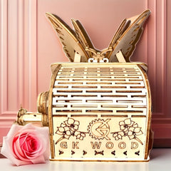 3D Butterfly Box Puzzle with Gear Mechanism