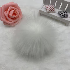 2pcs Faux Fur Pom Balls for Crafts Keychains Scarves Gloves Bags Knitting