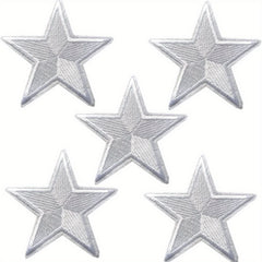 5pcs Stars Iron On Patches Sew On Embroidered Applique Repair Patch DIY Crafts