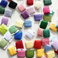 50pcs 8m 6 Shares Cross Stitch Embroidery Thread Random