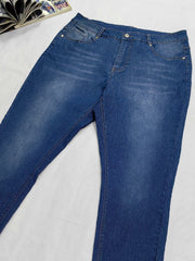  High Rise Stretch Tapered Leg Jeans