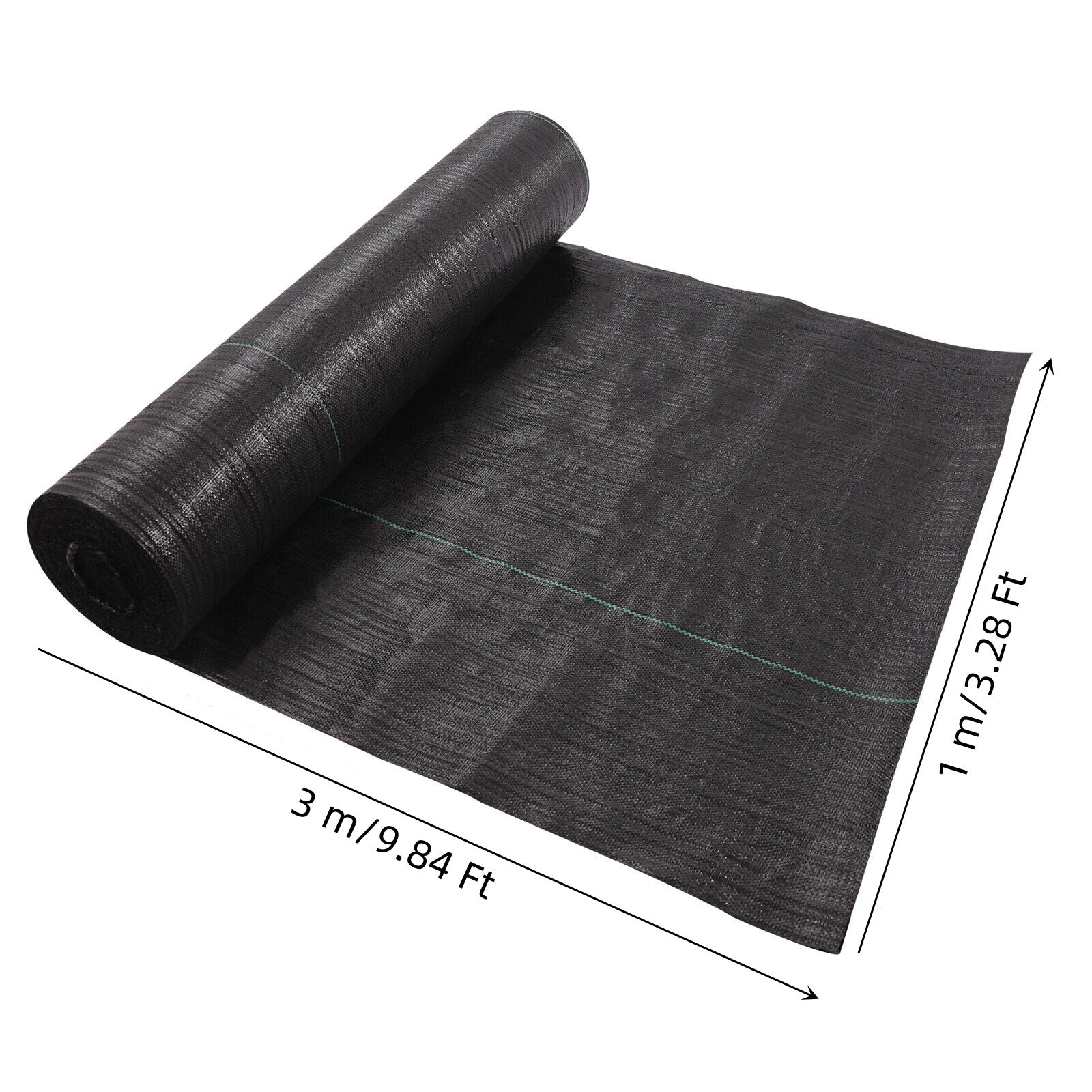 Heavy Duty Landscape & Weed Barrier Fabric 3'x9'