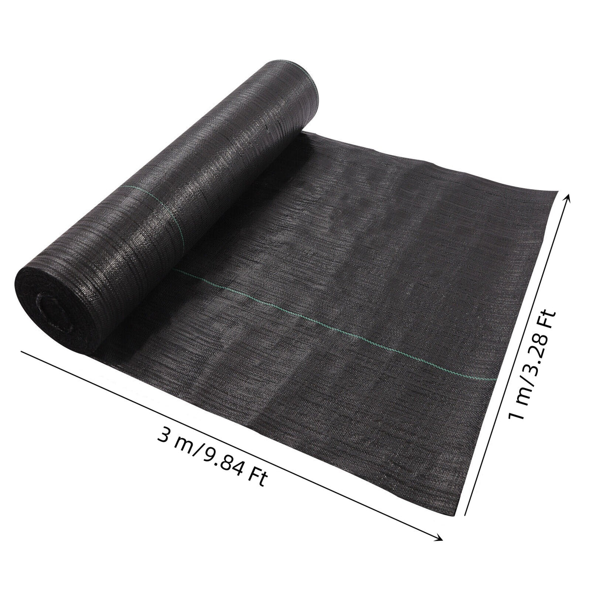Heavy Duty Landscape & Weed Barrier Fabric 3'x9'