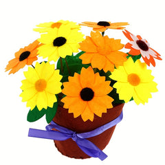 Kids DIY Flower Pot Kit Fabric Art Plant Toy