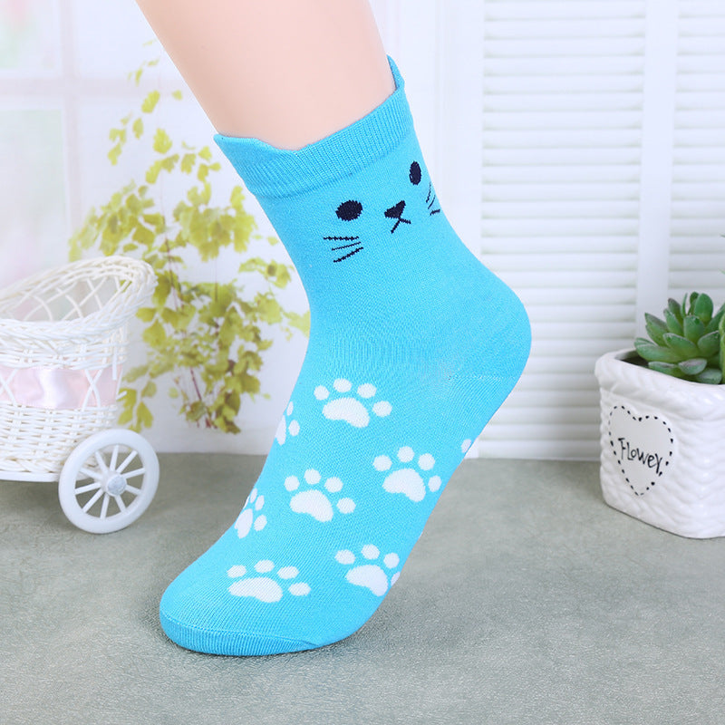 2 Pairs Girls Kids Breathable Crew Socks for Spring Summer