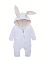 Newborn Bunny Ears Hooded Jumpsuit