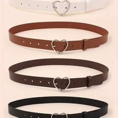 Heart Pin Buckle Belt Vintage Classic Jeans Pants Dress Girdle For Women