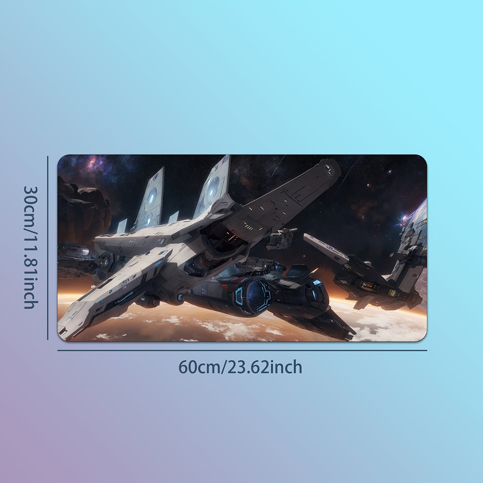 Large Star Battleship Mouse Pad - Non Slip Desk Pad