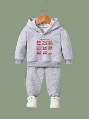 Bow & GOD SAYS I AM Pattern 2pcs Activewear Sets For Girls