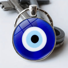 Evil Eye Keychain Amulet Key Ring Purse Bag Backpack Car Key Charm