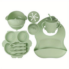 Fox Baby Led Weaning Set: Bib, Bowl, Cup, Plate, Utensils