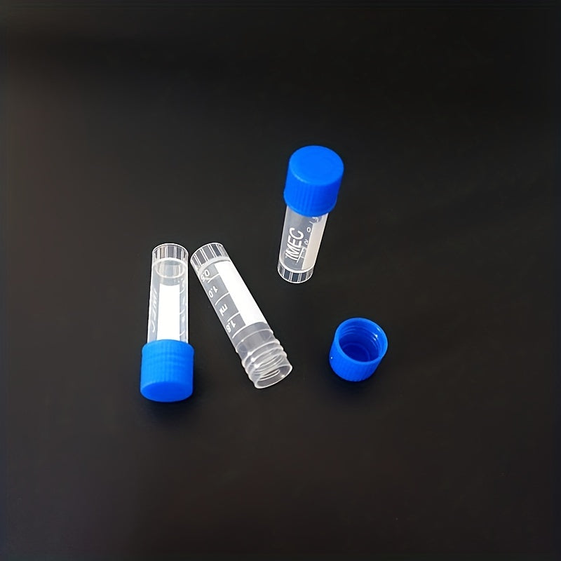 50pcs Plastic Graduated Cryovials Freezing Tubes with Screw Covers
