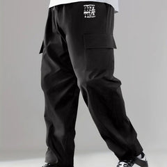 Flap Pocket Cargo Pants Men Loose Outdoor Work Trousers